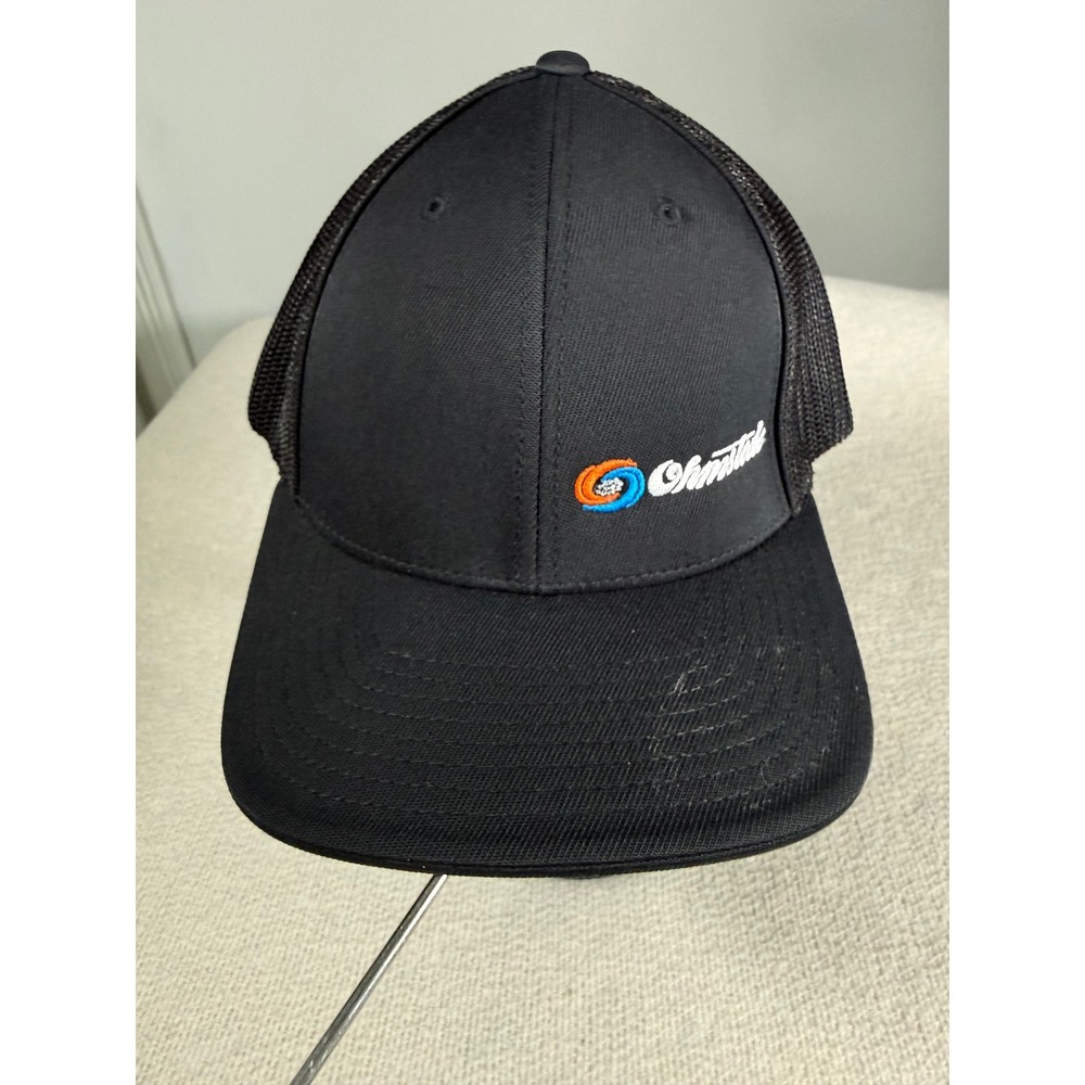 Pacific Headwear Hat L-XL Black Ohmstede Embroidered Mesh Trucker Cap 404M